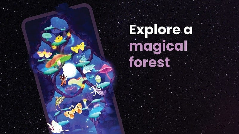 Gameplay of Flutter: Starlight mod showcasing the moth collection and garden upgrade interface.