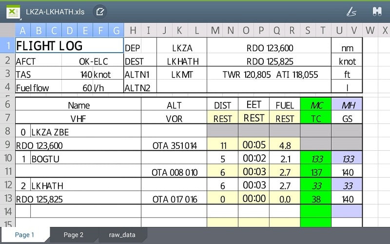 FLY is FUN Aviation Navigation map screenshot