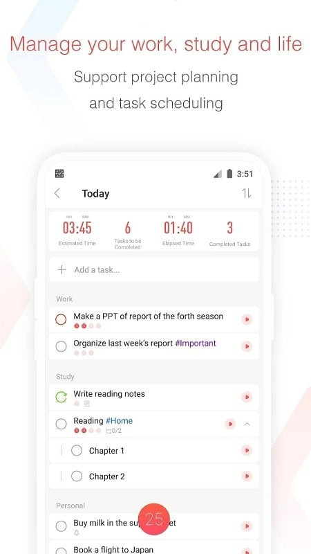 Focus To-Do MOD APK on Android Device