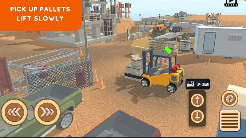 Forklift Driving Ultimate in a Construction Site