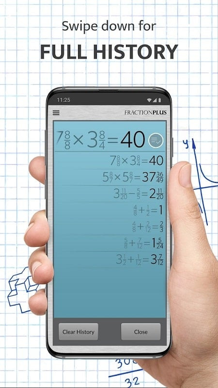 Fraction Calculator Plus MOD APK interface