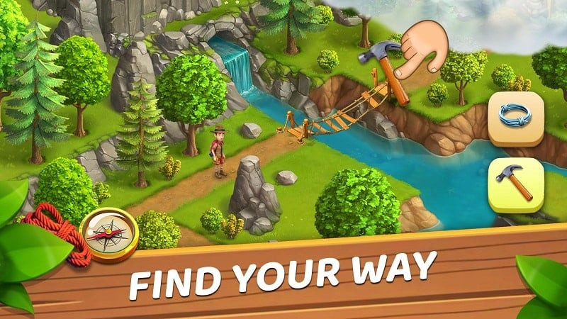 Funky Bay MOD APK gameplay screenshot showing farming activities