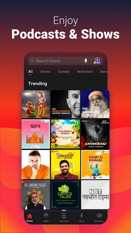 Gaana Music MOD APK offline listening feature