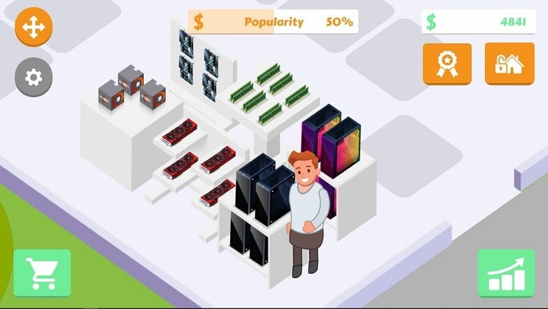 Gaming Shop Tycoon market prices screenshot