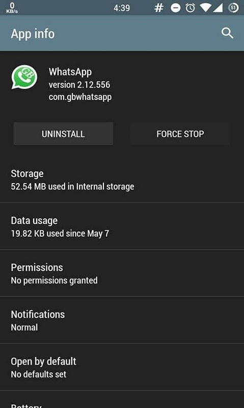 GBWhatsApp Mod APK Interface