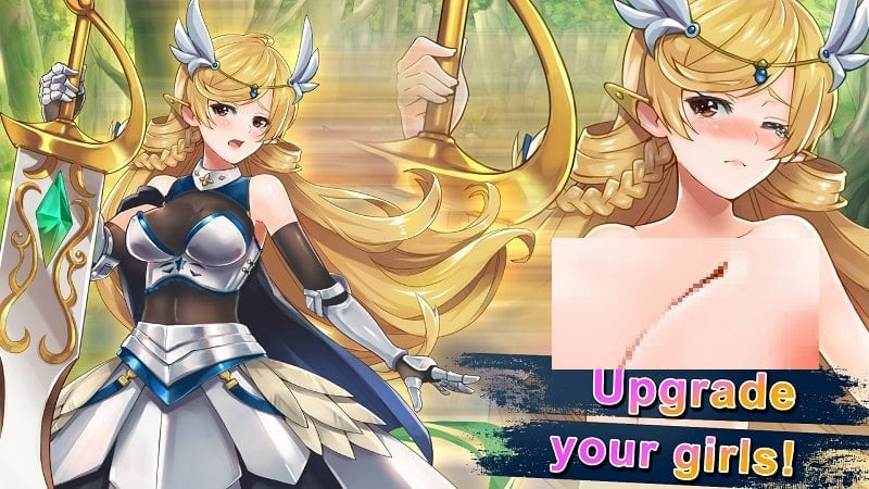 Gear Babes mod apk character upgrade interface