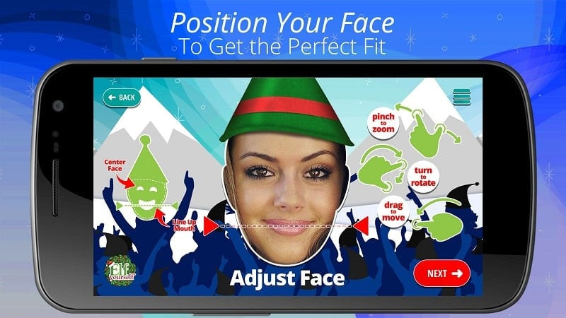 Face mapping in ElfYourself