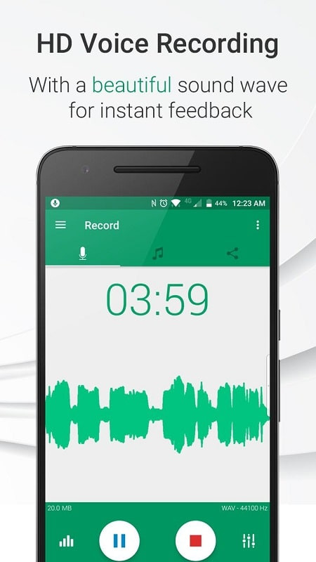 Ghi âm chất lượng cao với Parrot Voice Recorder