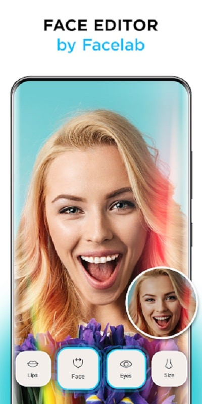 Facelab MOD APK Photo Editing Interface