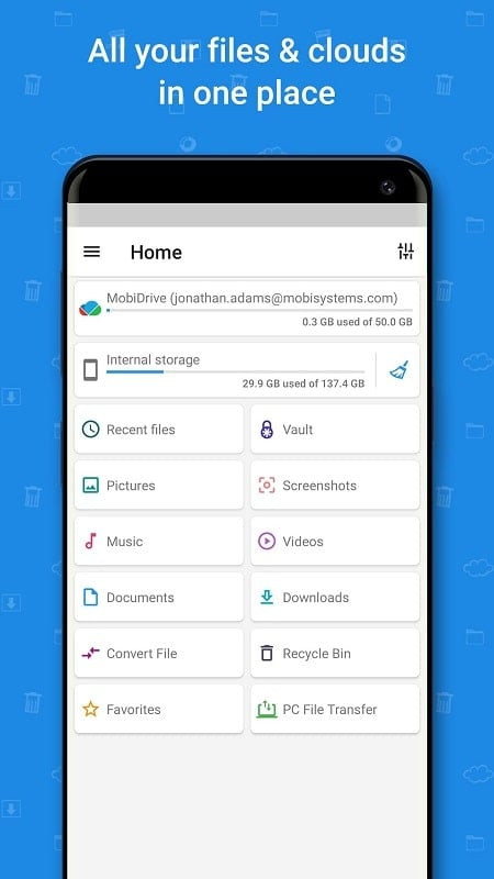 File Commander MOD APK Interface