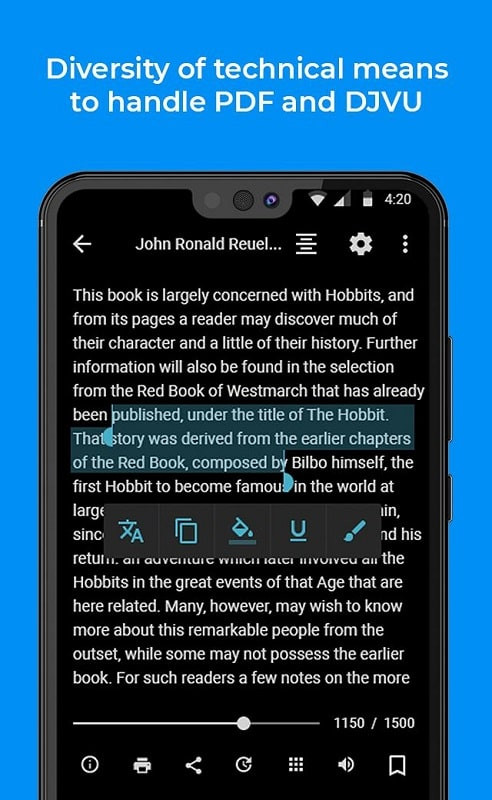 Giao diện FullReader mod android