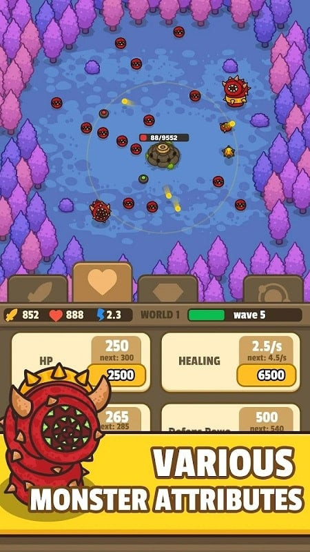 Game Interface of Idle Fortress Tower Defense MOD APK