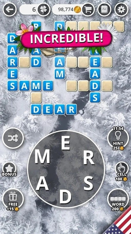 Word Land android game interface