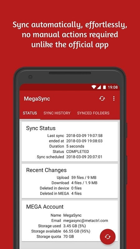 MegaSync MOD APK Interface