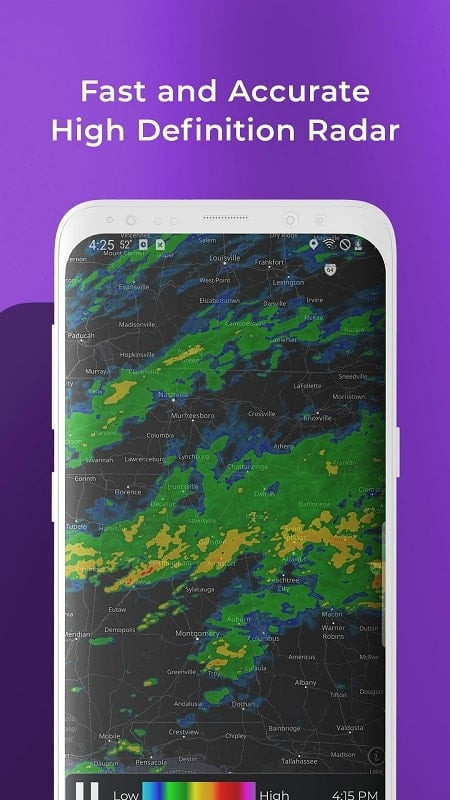 MyRadar Weather Radar MOD APK interface