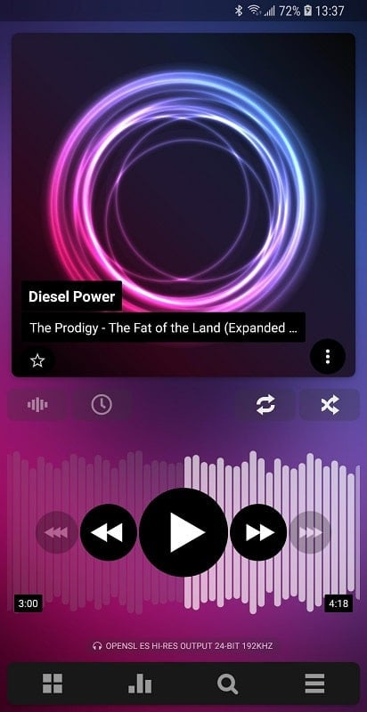 Poweramp Music Player MOD APK Interface