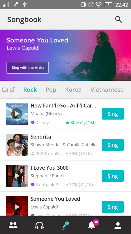 Smule Mod APK Interface