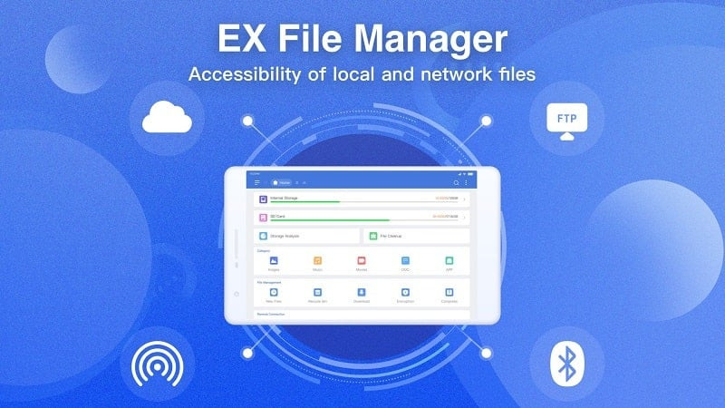 Giao diện thân thiện của EX File Manager MOD APK