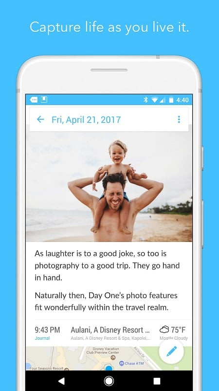 Day One Journal app interface