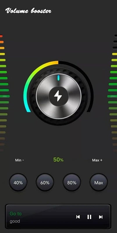 Volume Booster Max Pro app interface