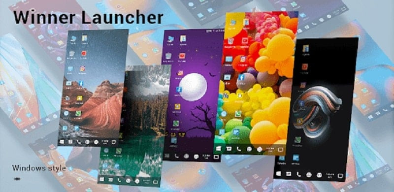 Giao diện Winner Computer Launcher trên điện thoại