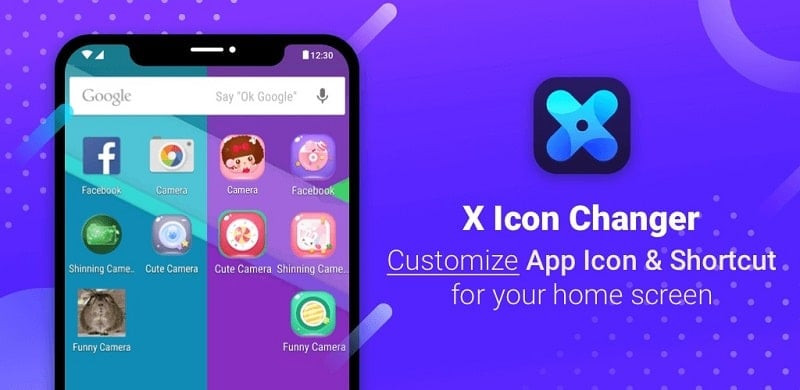 Giao diện X Icon Changer với nhiều tùy chọn icon