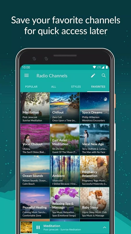 Giao diện Zen Radio MOD APK