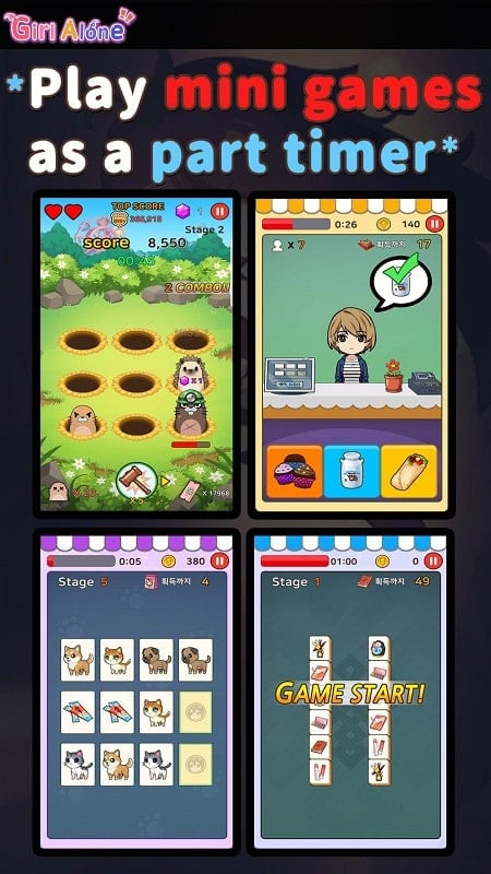 Earning money in Girl Alone MOD APK