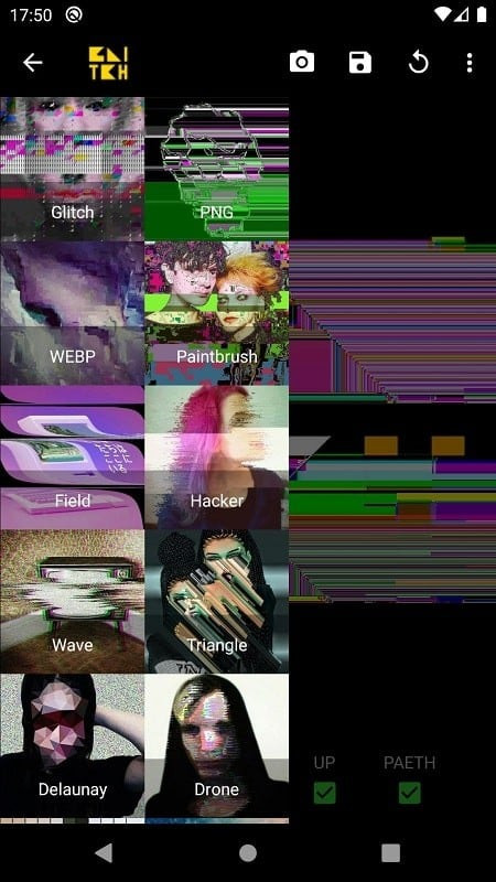 Glitch! MOD APK screenshot showing various effects