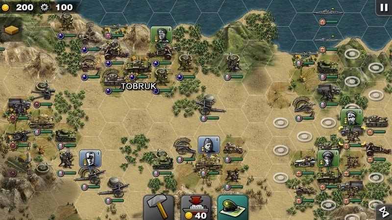 Glory of Generals MOD APK terrain example