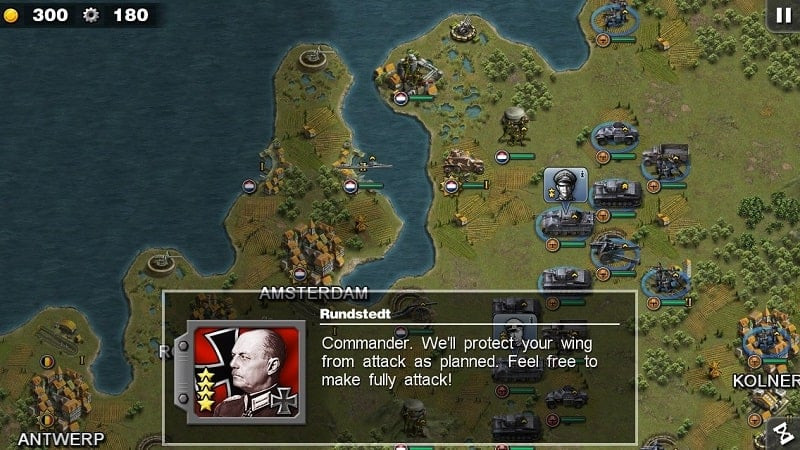 Glory of Generals MOD APK gameplay screenshot