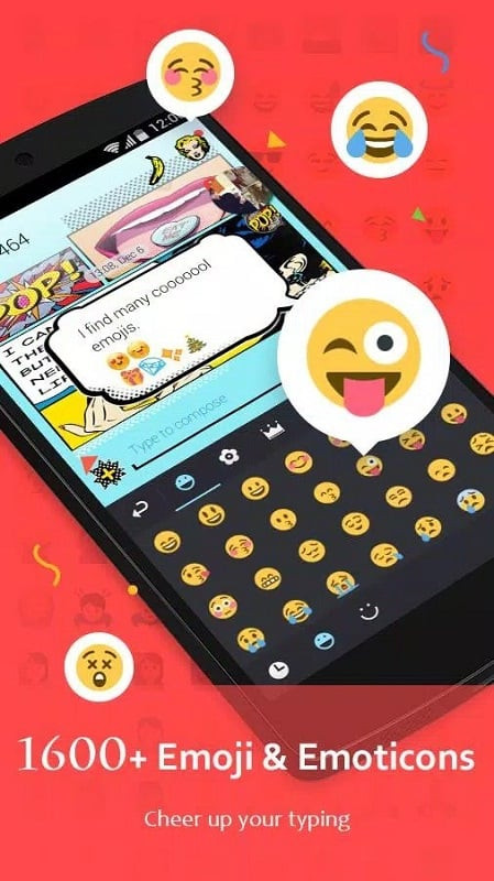 GO Keyboard MOD APK sticker options