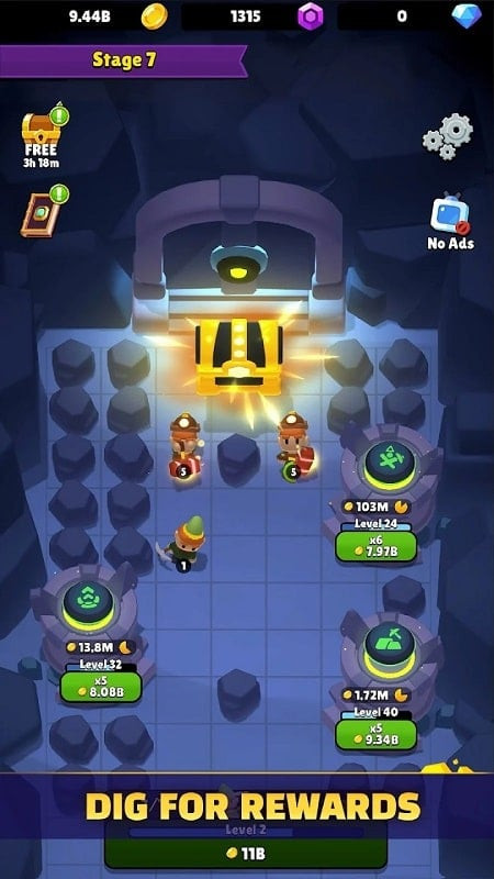 Gold & Heroes MOD APK Combat Scene