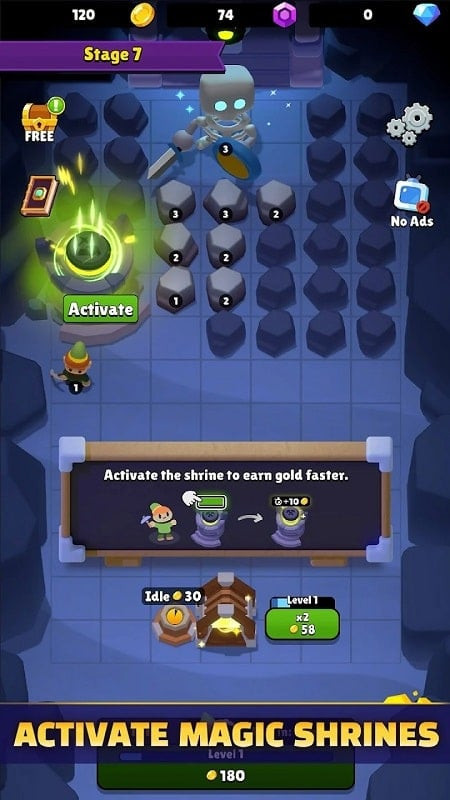 Gold & Heroes MOD APK Menu Screen