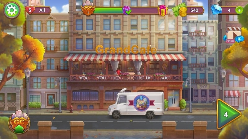 Grand Cafe Mania MOD APK cafe decoration screenshot