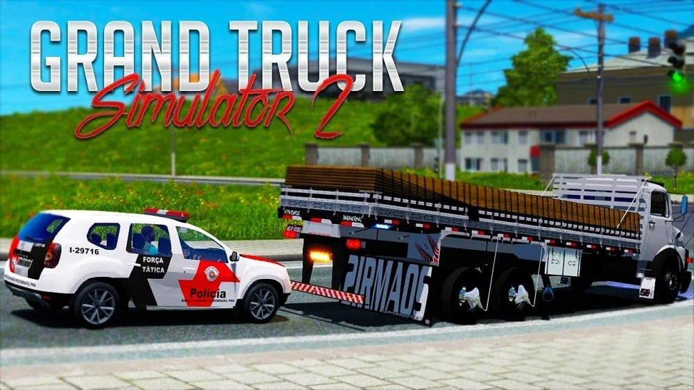 Grand Truck Simulator 2 - Hình ảnh xe tải đang di chuyển trên đường