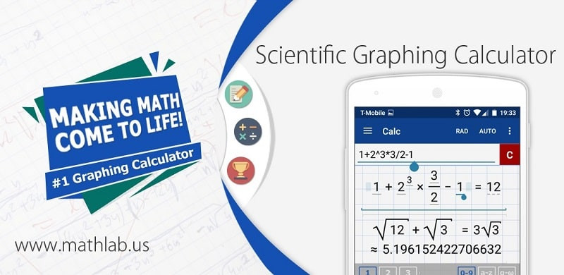 Graphing Calculator + Math PRO App Icon