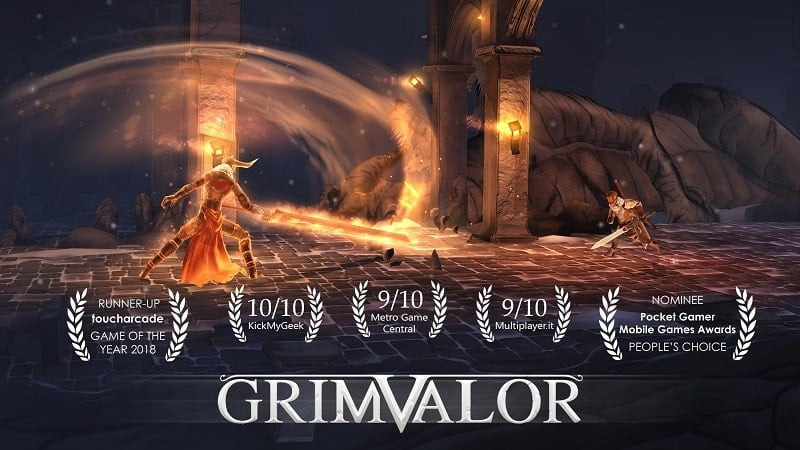 Grimvalor MOD APK download screenshot