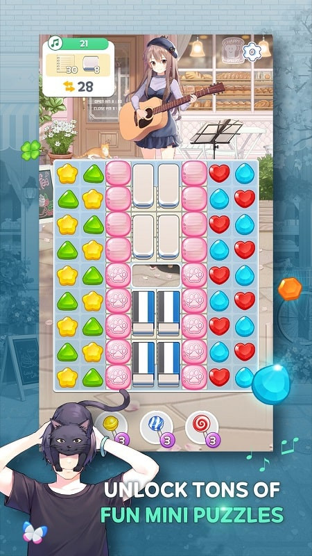 Guitar Girl Match 3 MOD APK