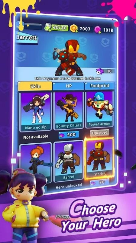 Gunfire Hero APK Hero Selection