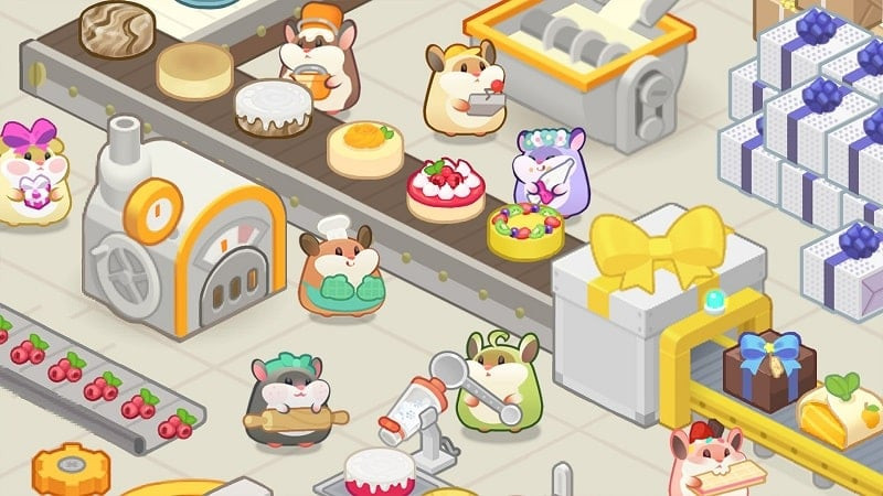 Hamster Cake Factory MOD APK screenshot