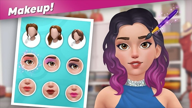 Happy Happens mod apk screenshot showing fashion tools