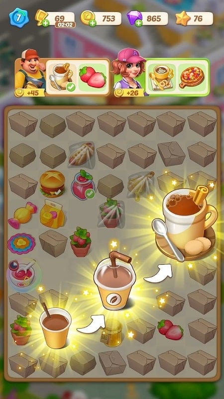 Happy Merge Cafe MOD APK Restaurant Design