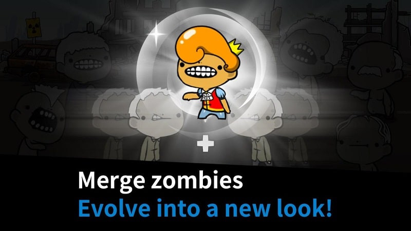 Zombie merging in Happy Zombie Virus MOD APK