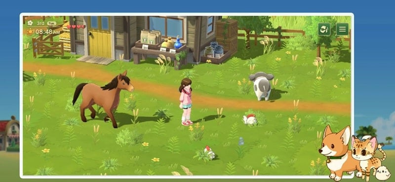 Harvest Moon gameplay screenshot showing crops