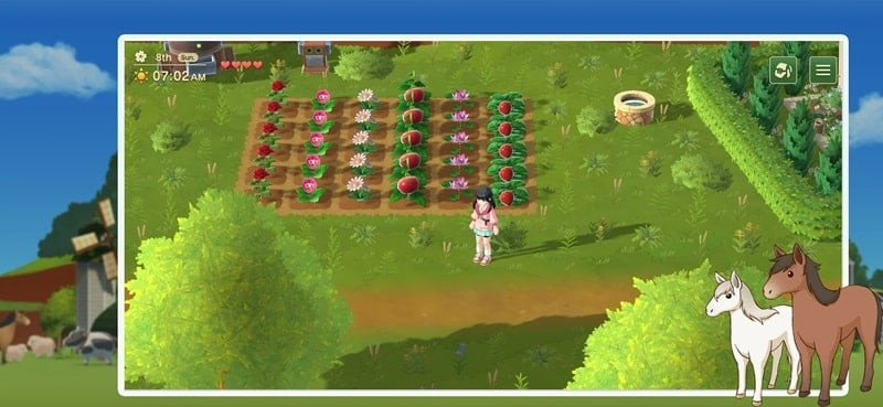 Harvest Moon gameplay screenshot showing interaction with villagers