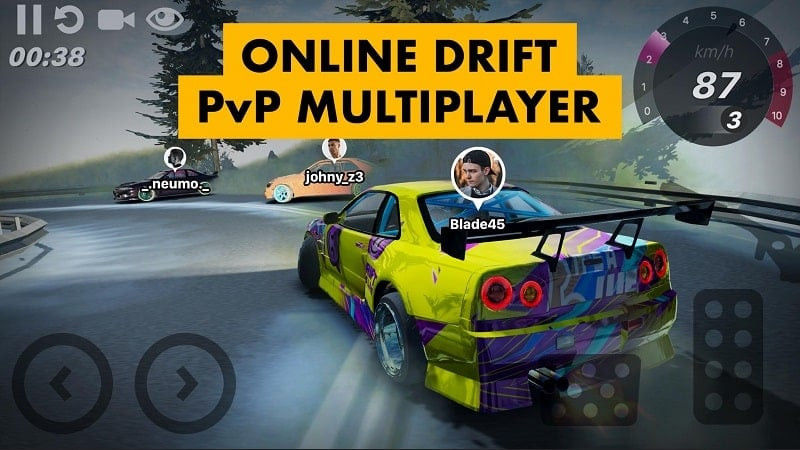 Hashiriya Drifter MOD APK - Màn hình game