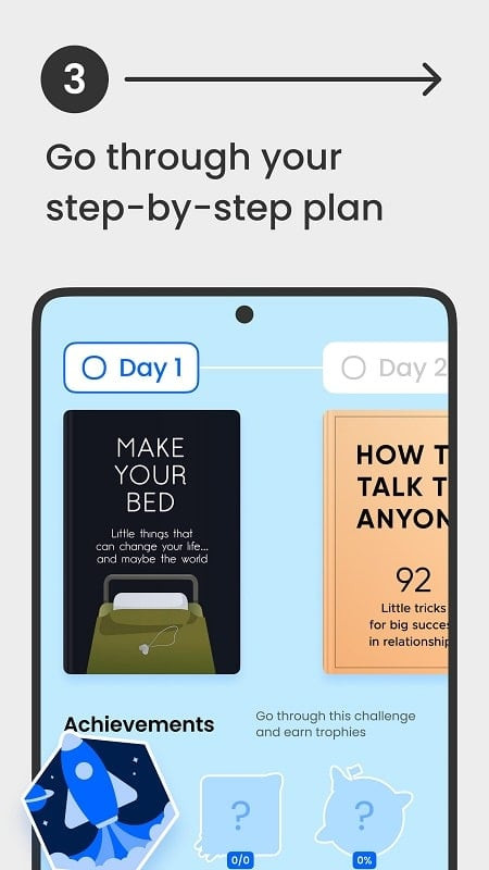 Headway app goal setting screenshot