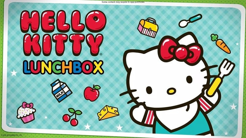 Hello Kitty preparing a lunchbox