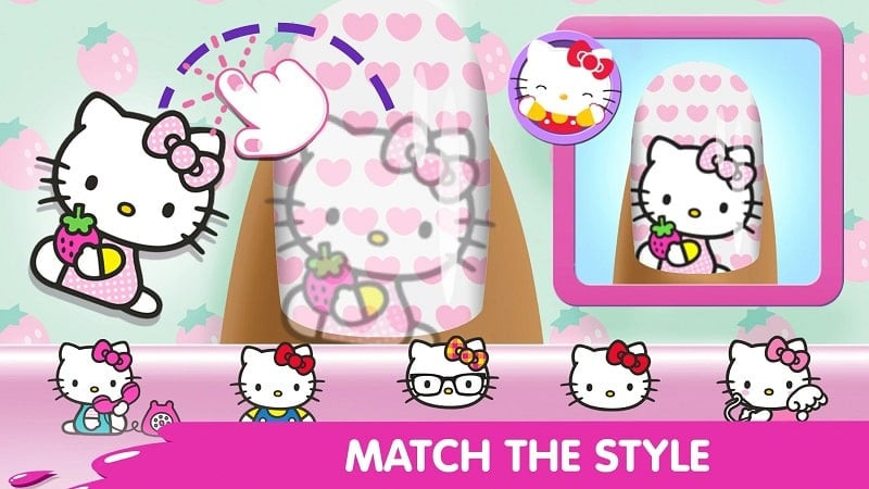 Hello Kitty Nail Salon MOD APK smooth gameplay